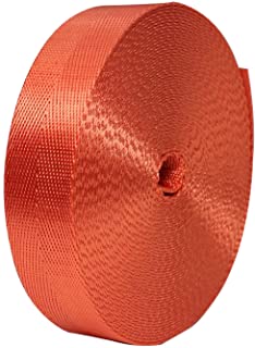 The polyester webbing is great for tie-downs and furniture straps. It will not stretch (even when wet) or color-bleed.  It’s also semi-water resistant which will help prevent rotting.